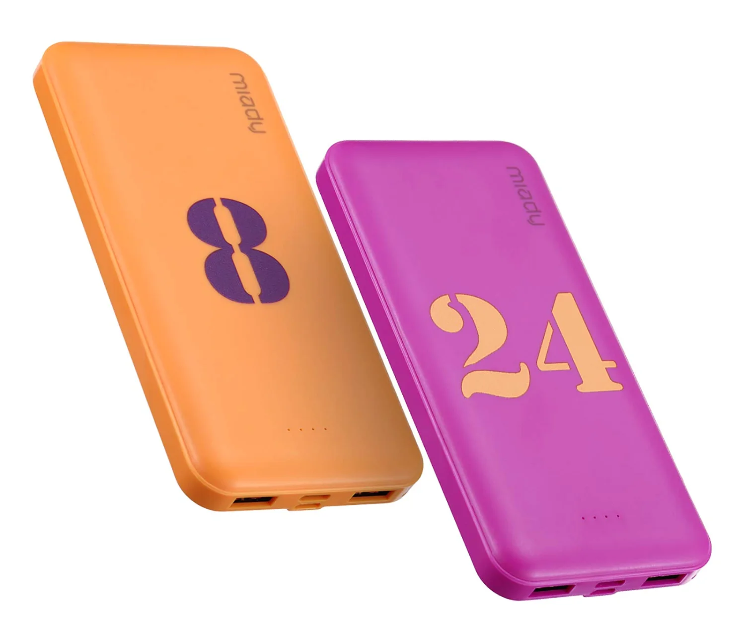 Miady Dual USB 10000mAh Power Bank, Number Print
