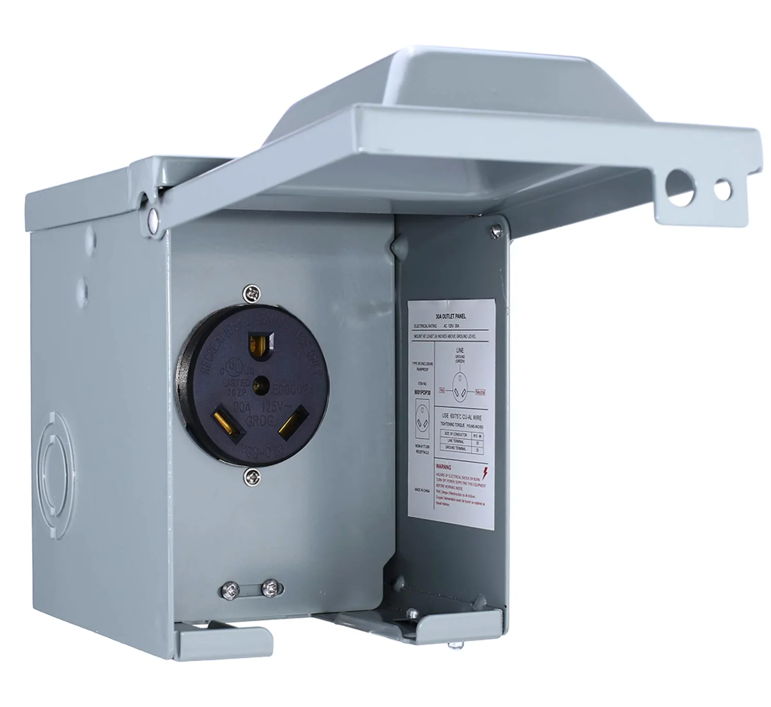 Miady 30 Amp RV Power Outlet Box, TT-30R