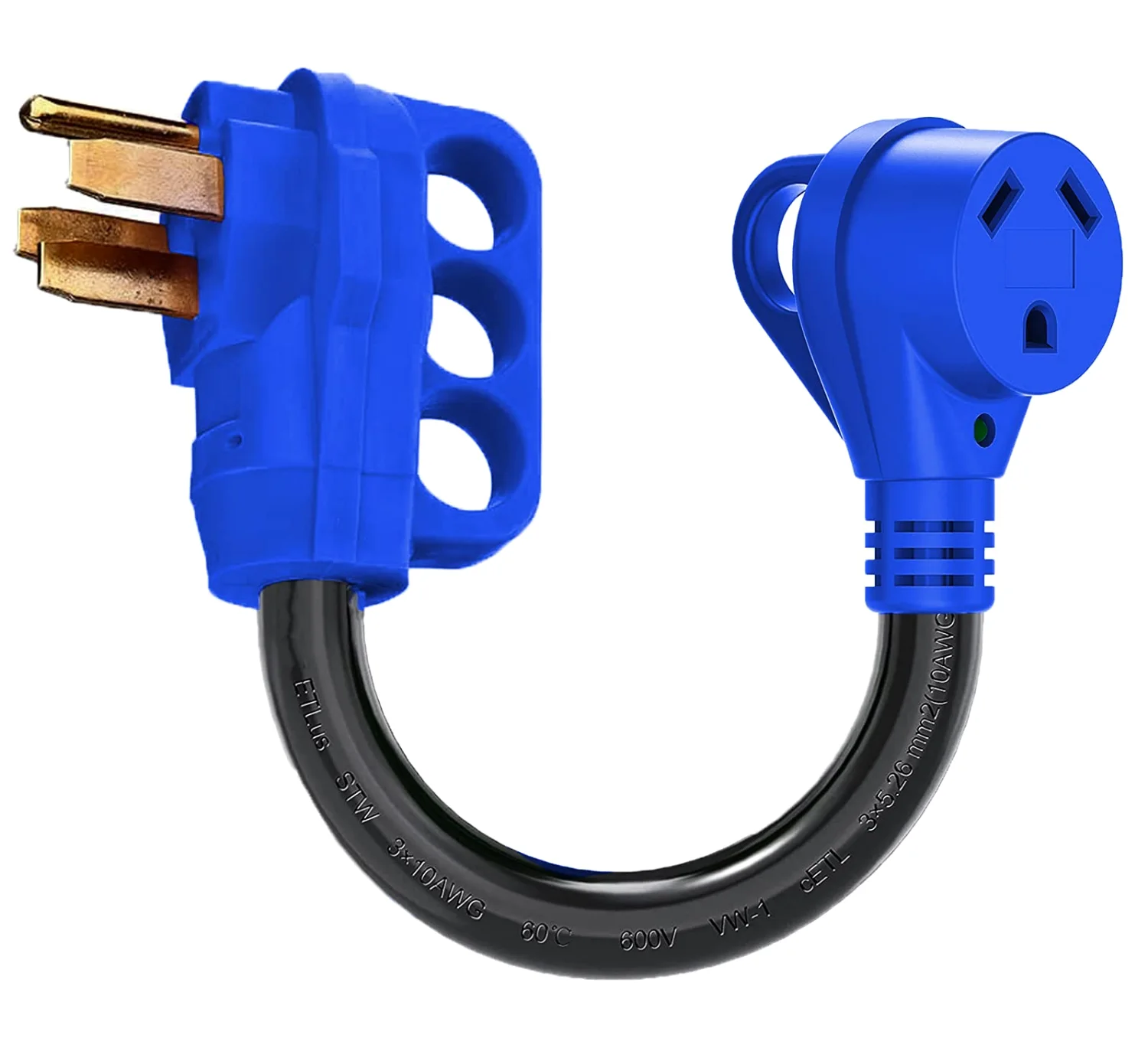 Miady 50 to 30 Amp RV Dogbone Adapter, 18 Inch