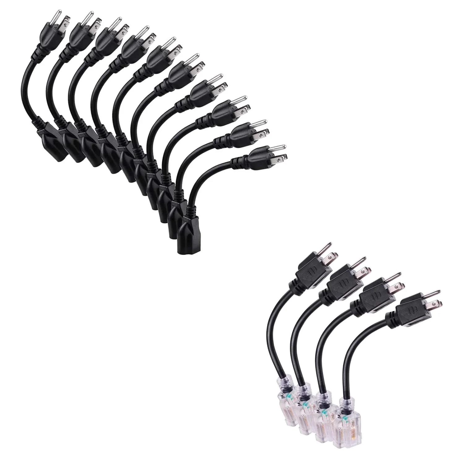 Miady Short Cord Set: 10 Plain and 4 Lighted