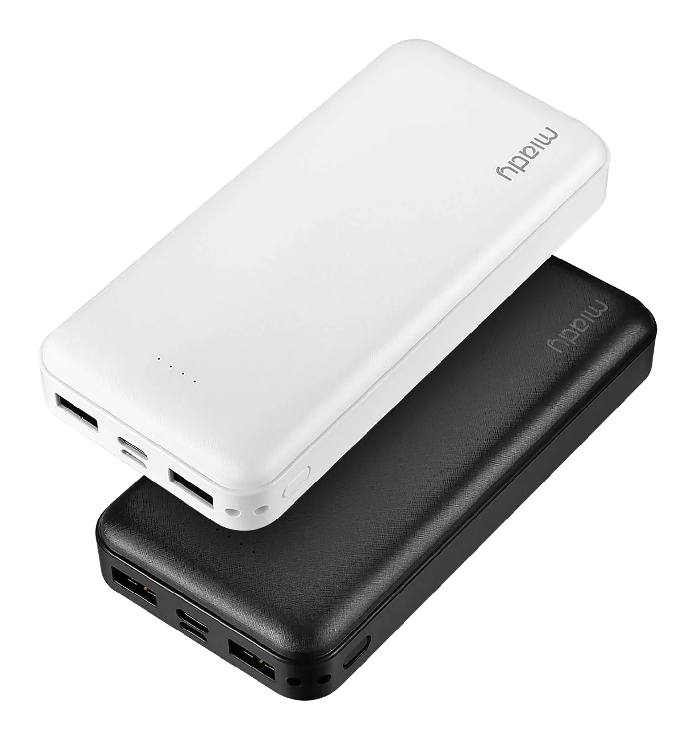 Miady 20000mAh Travel Power Bank, 2-Pack