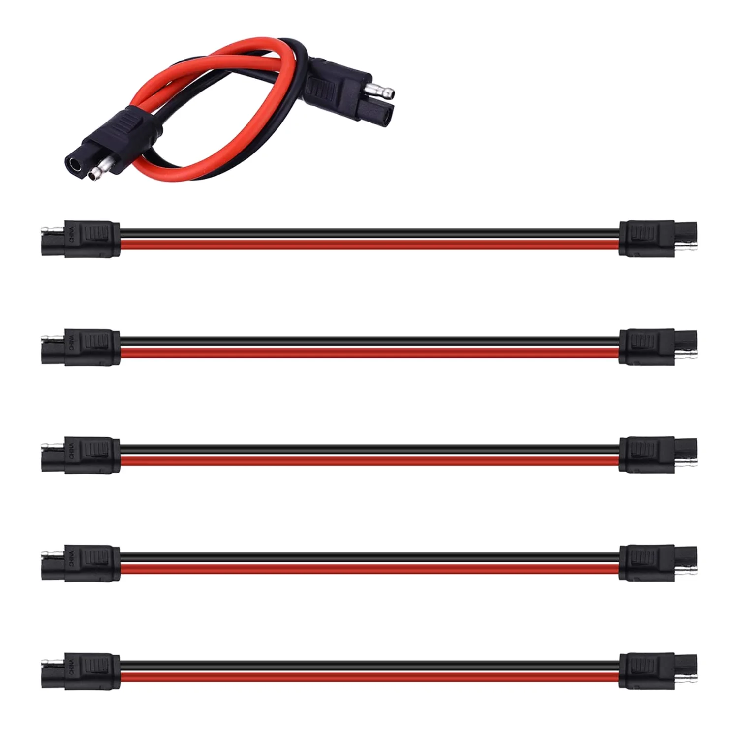 Miady 10 Gauge SAE Quick Disconnect Harness, 5-Pack