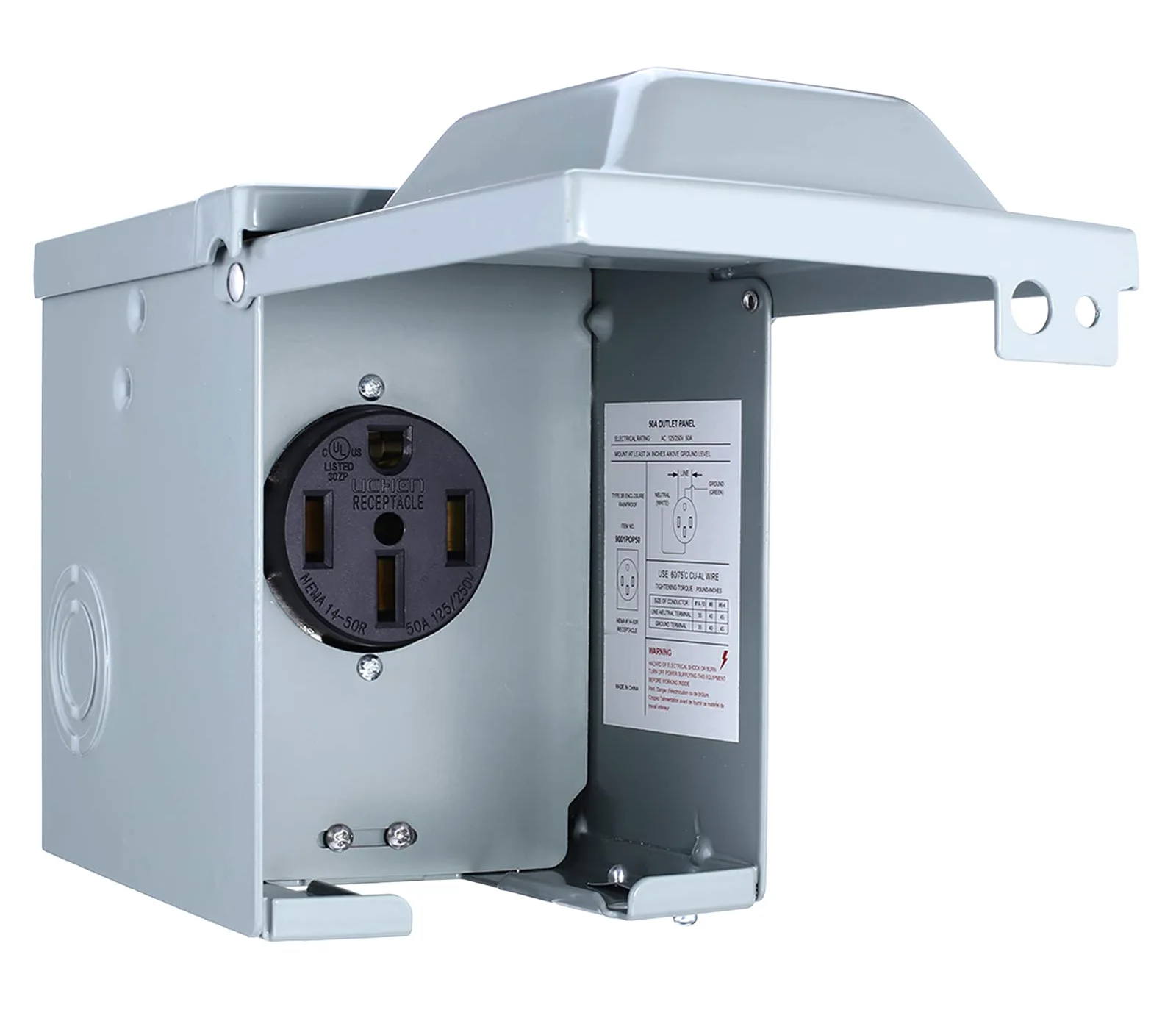 Miady 50 Amp RV Power Outlet Box, 14-50R